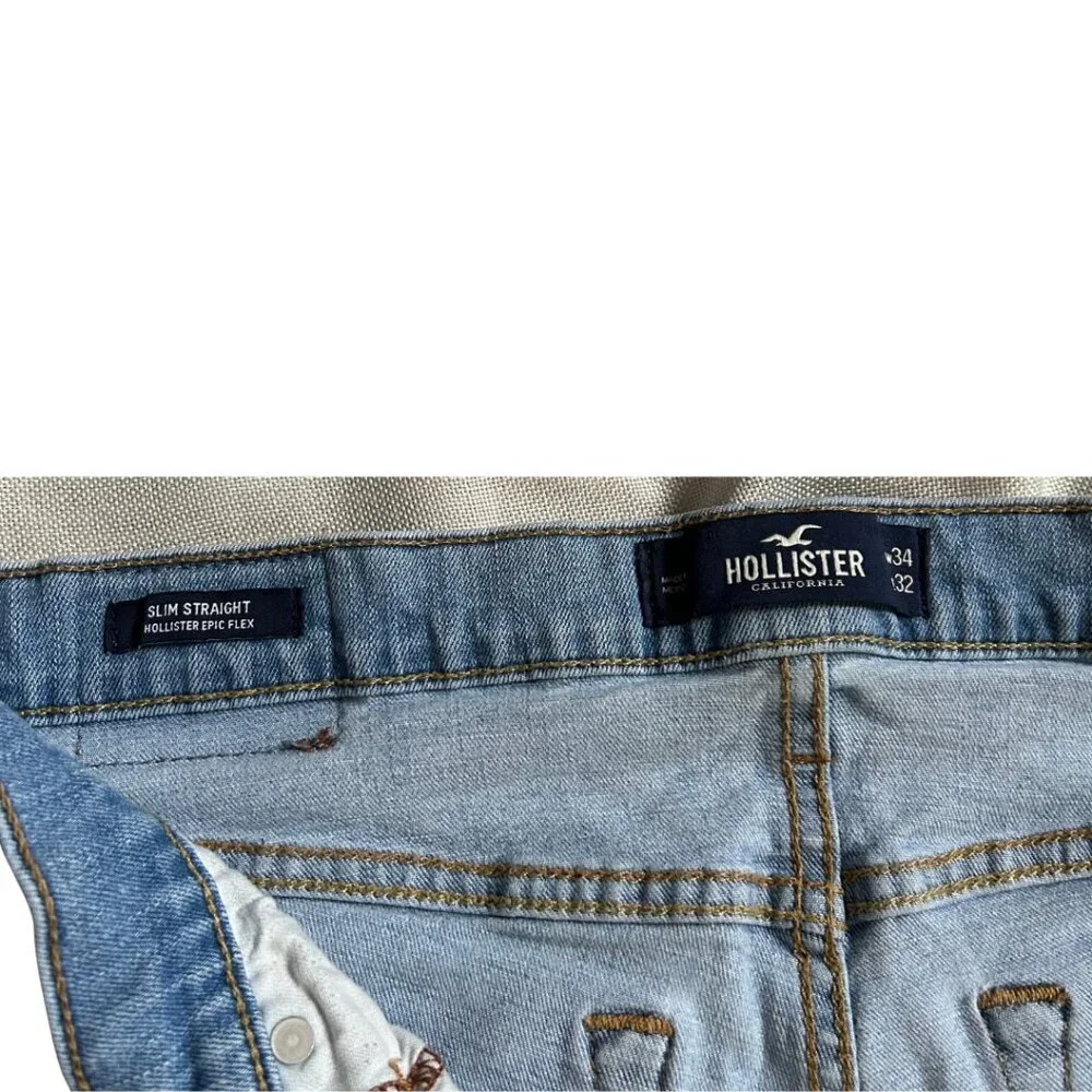 Hollister Men’s Slim Straight Jeans Size 34x32